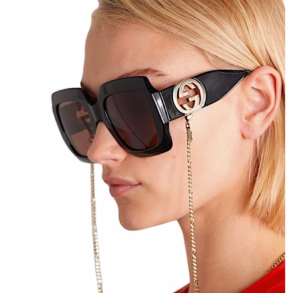 Gucci Eyewear square-frame chain sunglasses main image 15